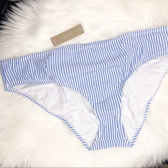 J. Crew Other - J Crew Seersucker Stripe Bikini Bottom Swimsuit